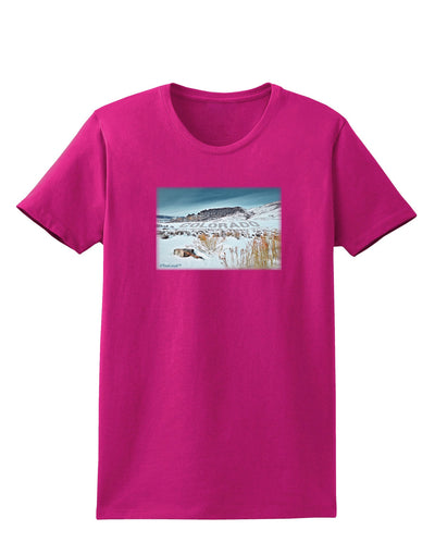 CO Snow Scene Text Womens Dark T-Shirt-Womens T-Shirt-TooLoud-Hot-Pink-Small-Davson Sales