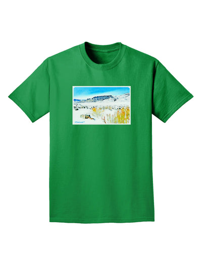 CO Snow Scene Watercolor Adult Dark T-Shirt-Mens T-Shirt-TooLoud-Kelly-Green-Small-Davson Sales