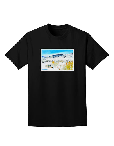 CO Snow Scene Watercolor Adult Dark T-Shirt-Mens T-Shirt-TooLoud-Black-Small-Davson Sales