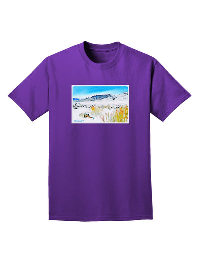 CO Snow Scene Watercolor Adult Dark T-Shirt-Mens T-Shirt-TooLoud-Purple-Small-Davson Sales