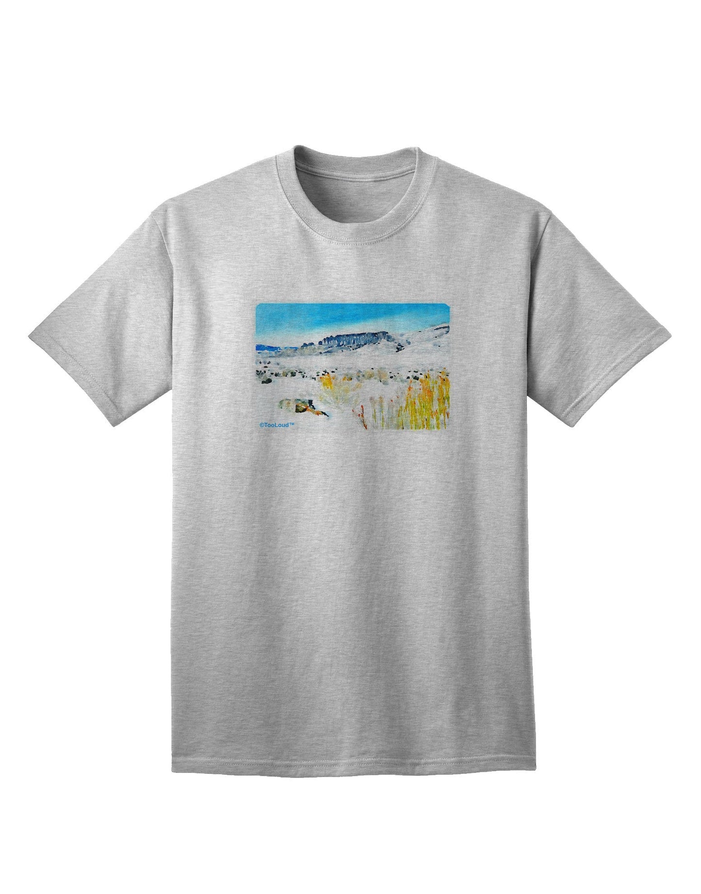 CO Snow Scene Watercolor Adult T-Shirt-Mens T-Shirt-TooLoud-AshGray-Small-Davson Sales