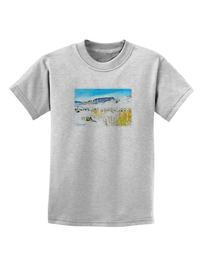 CO Snow Scene Watercolor Childrens T-Shirt-Childrens T-Shirt-TooLoud-AshGray-X-Small-Davson Sales