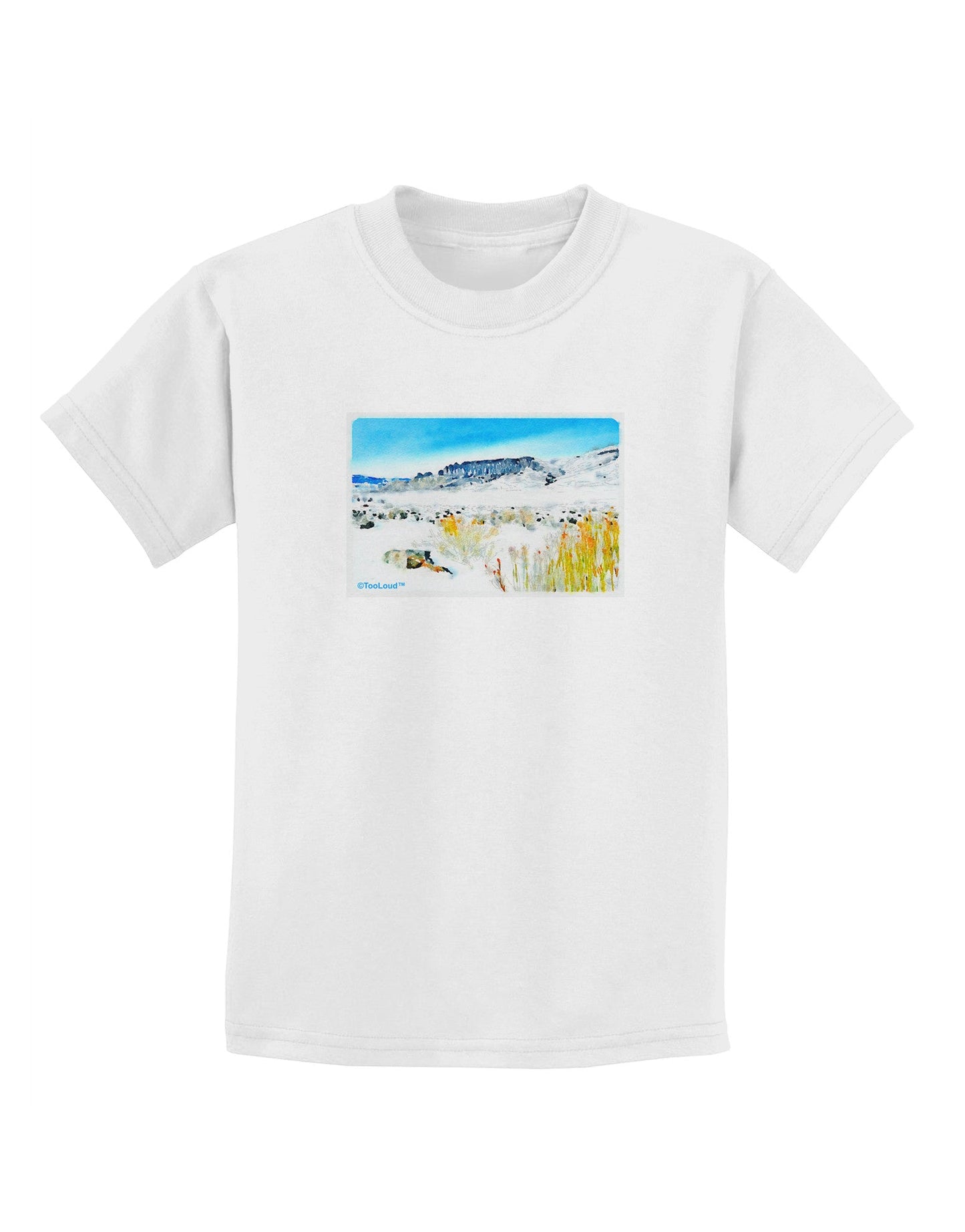 CO Snow Scene Watercolor Childrens T-Shirt-Childrens T-Shirt-TooLoud-White-X-Small-Davson Sales