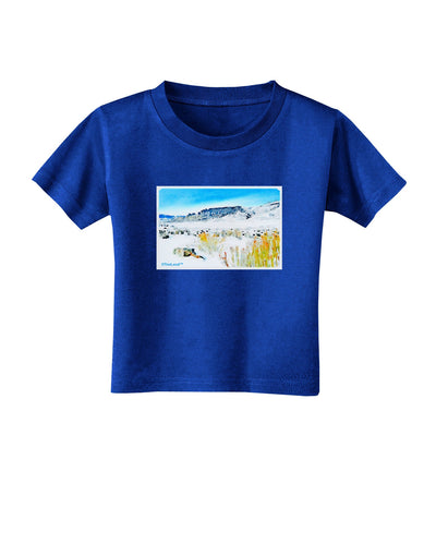 CO Snow Scene Watercolor Toddler T-Shirt Dark-Toddler T-Shirt-TooLoud-Royal-Blue-2T-Davson Sales