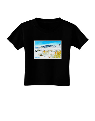 CO Snow Scene Watercolor Toddler T-Shirt Dark-Toddler T-Shirt-TooLoud-Black-2T-Davson Sales