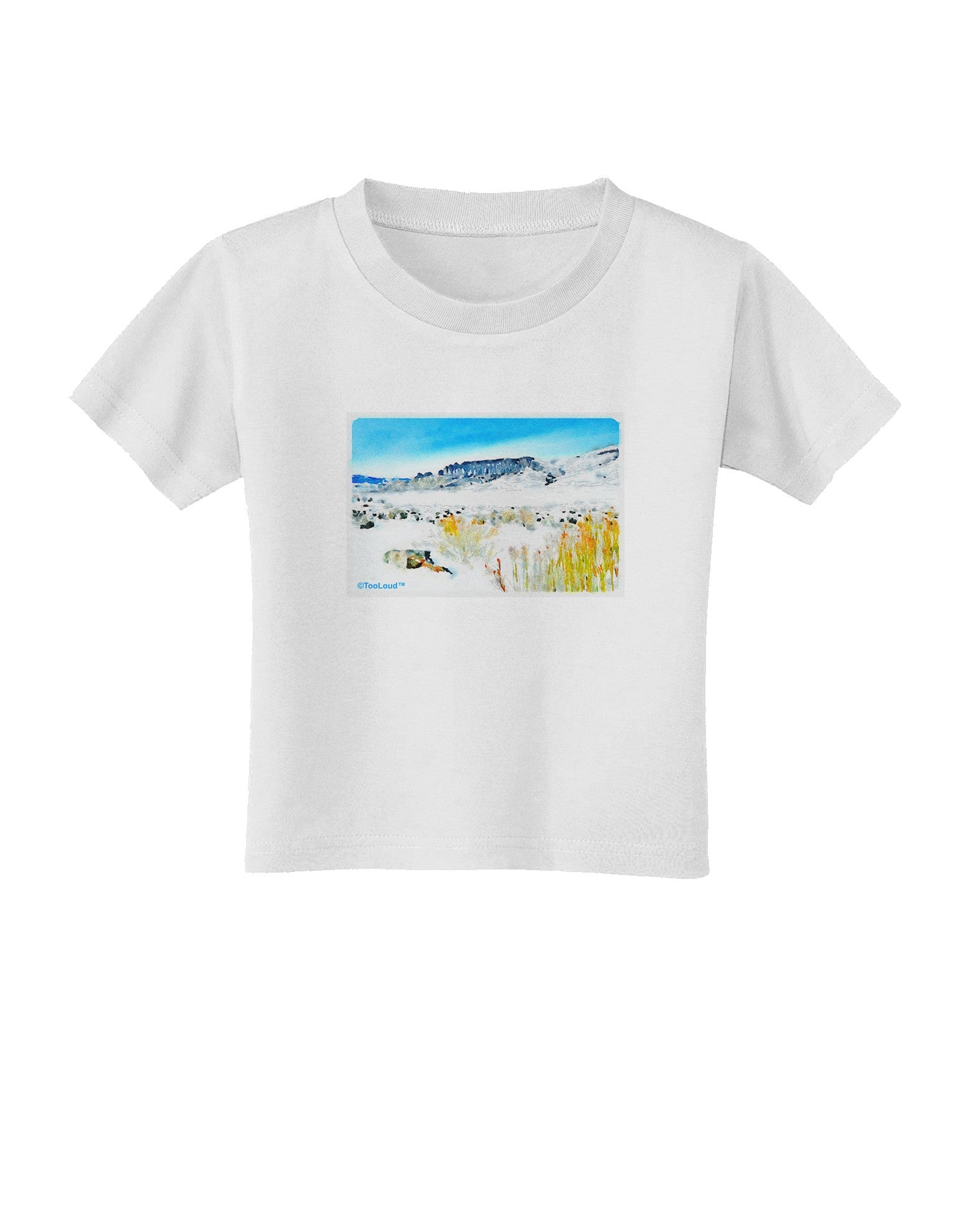 CO Snow Scene Watercolor Toddler T-Shirt-Toddler T-Shirt-TooLoud-White-2T-Davson Sales