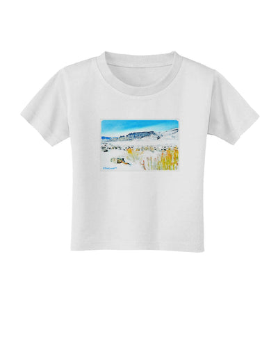 CO Snow Scene Watercolor Toddler T-Shirt-Toddler T-Shirt-TooLoud-White-2T-Davson Sales