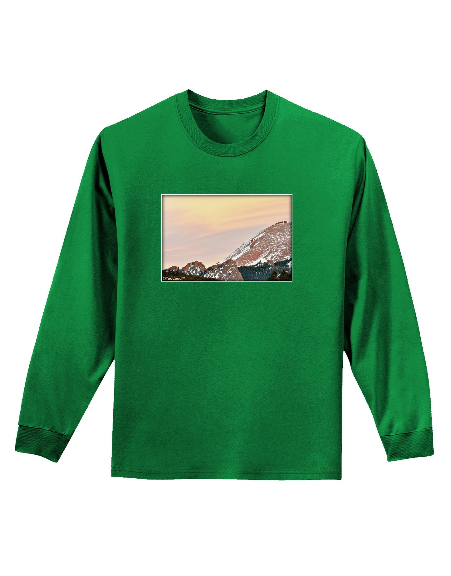 CO Sunset Cliffs Adult Long Sleeve Dark T-Shirt-TooLoud-Kelly-Green-Small-Davson Sales
