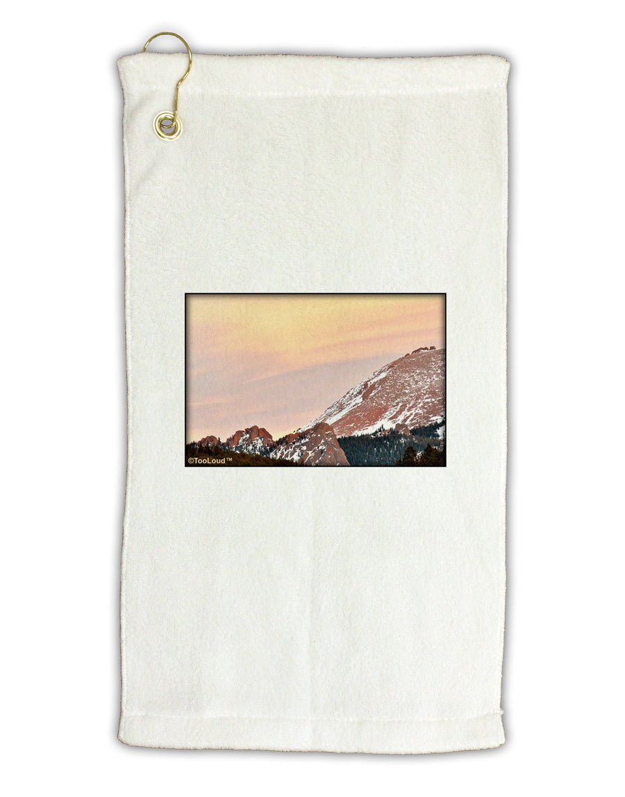 CO Sunset Cliffs Micro Terry Gromet Golf Towel 16 x 25 inch-Golf Towel-TooLoud-White-Davson Sales