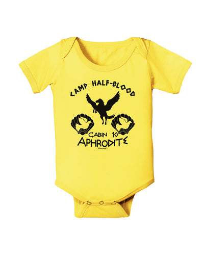 Cabin 10 Aphrodite Camp Half Blood Baby Romper Bodysuit-Baby Romper-TooLoud-Yellow-06-Months-Davson Sales