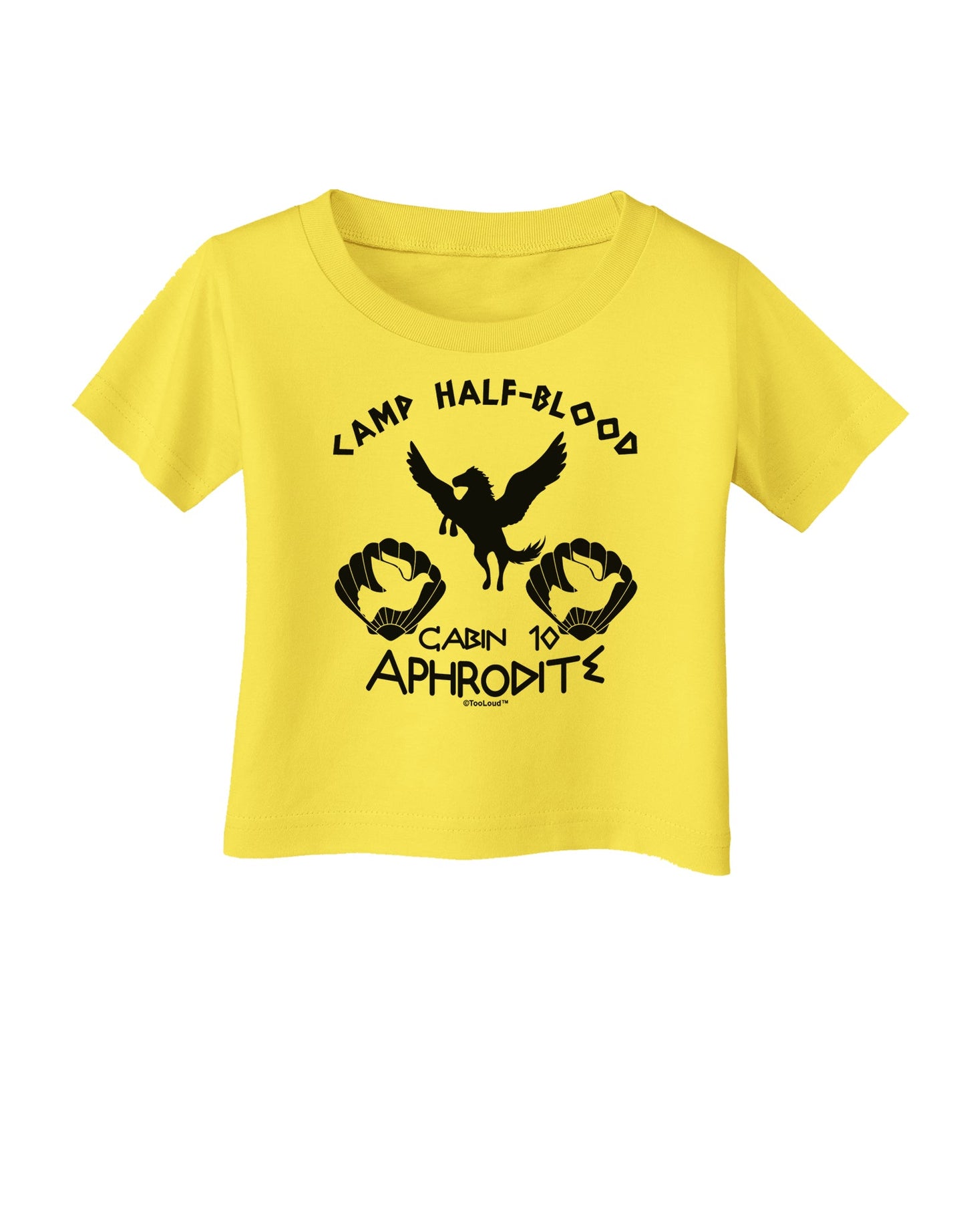 Cabin 10 Aphrodite Camp Half Blood Infant T-Shirt-Infant T-Shirt-TooLoud-Yellow-06-Months-Davson Sales