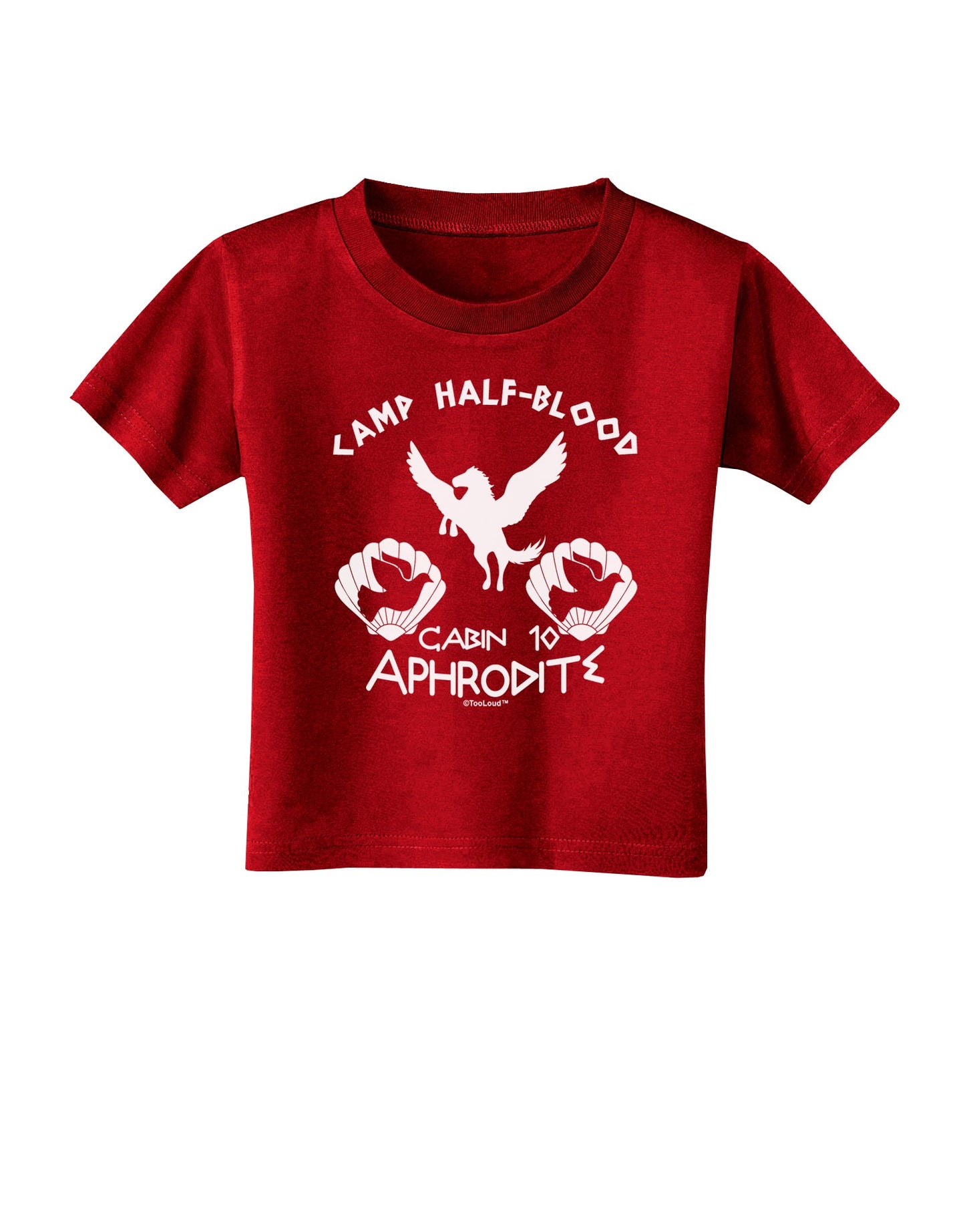 Cabin 10 Aphrodite Camp Half Blood Toddler T-Shirt Dark-Toddler T-Shirt-TooLoud-Red-2T-Davson Sales