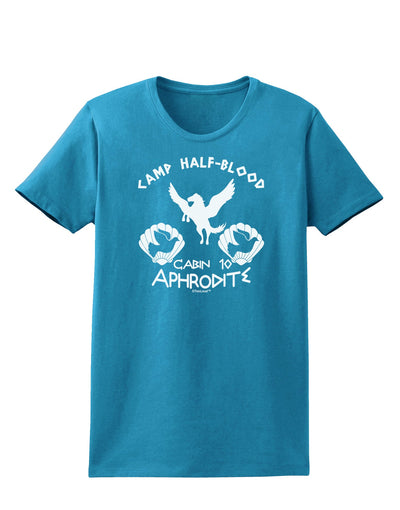 Cabin 10 Aphrodite Camp Half Blood Womens Dark T-Shirt-TooLoud-Turquoise-X-Small-Davson Sales