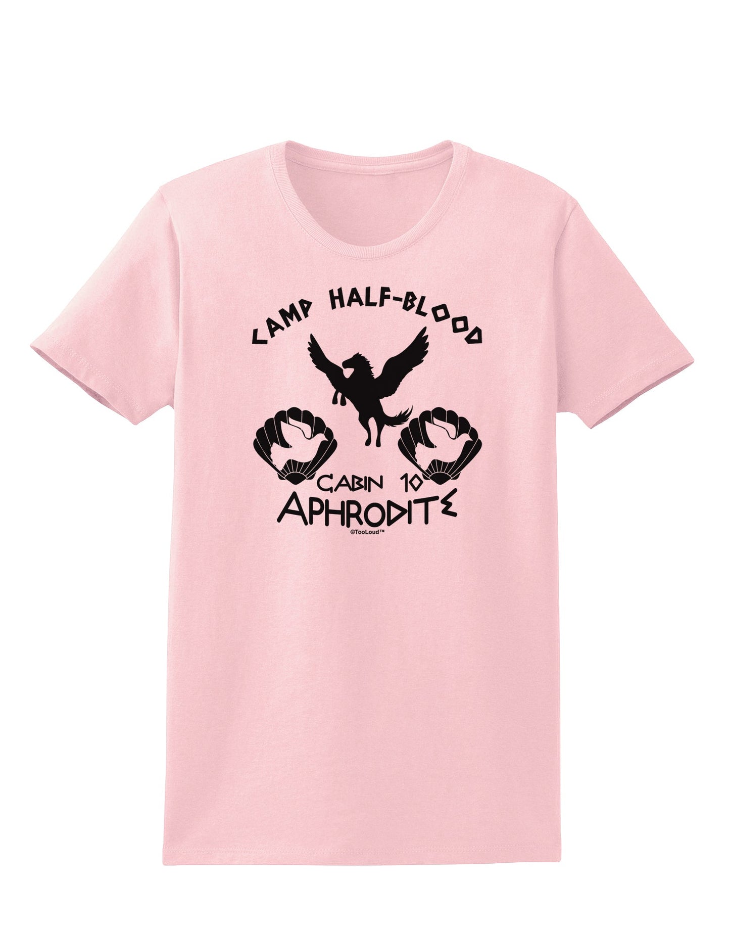 Cabin 10 Aphrodite Camp Half Blood Womens T-Shirt-Womens T-Shirt-TooLoud-PalePink-X-Small-Davson Sales