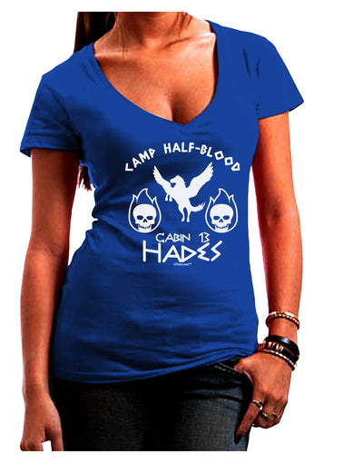 Cabin 13 HadesHalf Blood Juniors V-Neck Dark T-Shirt-Womens V-Neck T-Shirts-TooLoud-Royal-Blue-Juniors Fitted Small-Davson Sales