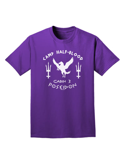Cabin 3 Poseidon Camp Half Blood Adult Dark T-Shirt-Mens T-Shirt-TooLoud-Purple-Small-Davson Sales