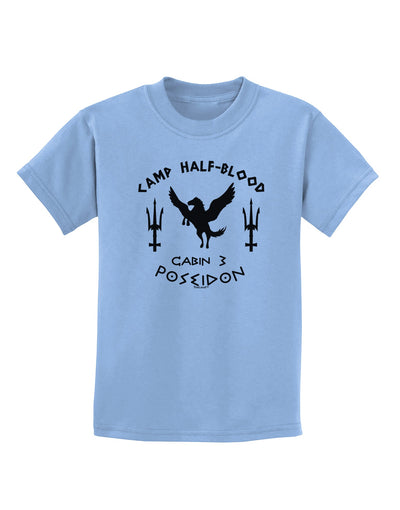 Cabin 3 Poseidon Camp Half Blood Childrens T-Shirt-Childrens T-Shirt-TooLoud-Light-Blue-X-Small-Davson Sales