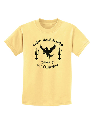 Cabin 3 Poseidon Camp Half Blood Childrens T-Shirt-Childrens T-Shirt-TooLoud-Daffodil-Yellow-X-Small-Davson Sales