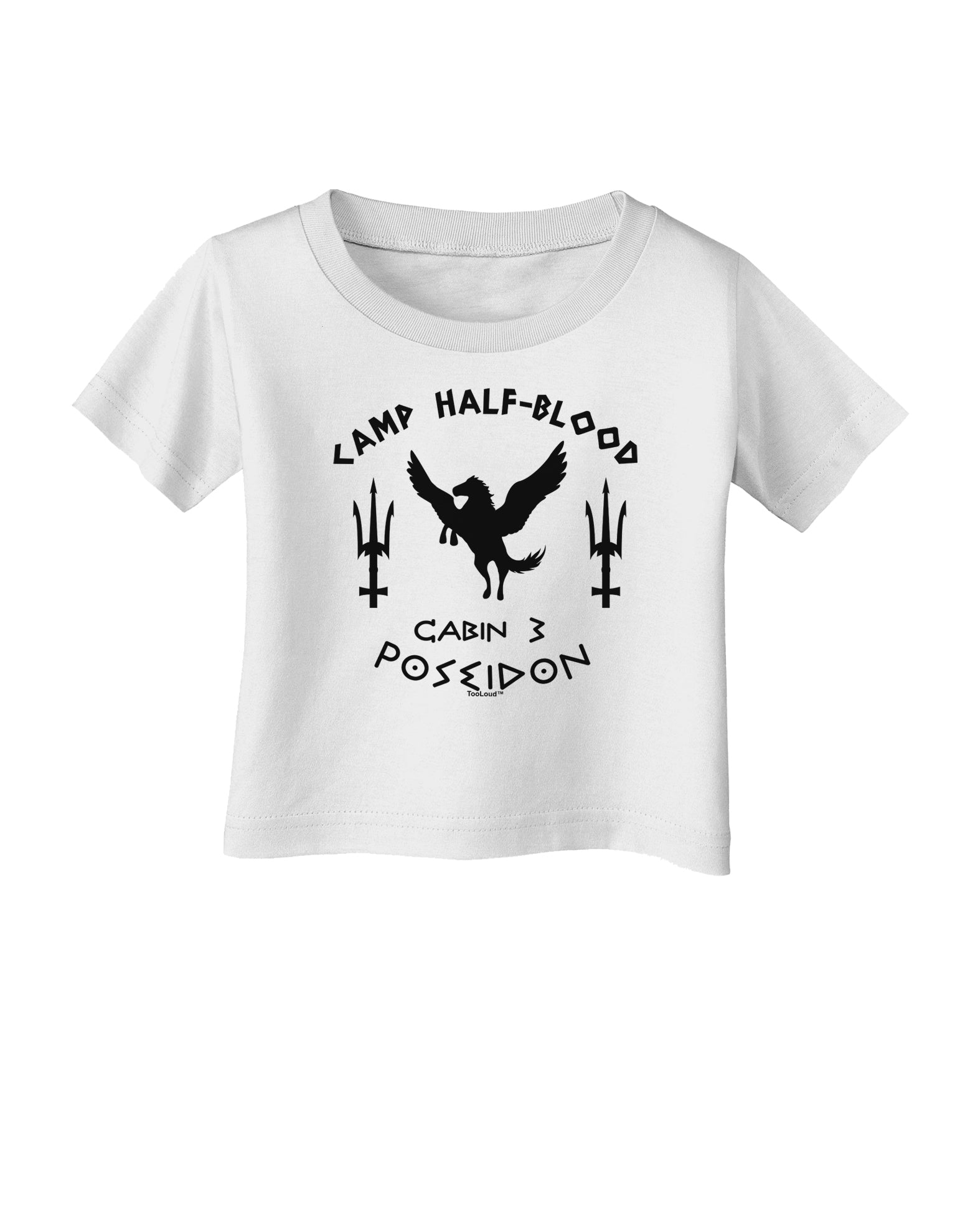 Cabin 3 Poseidon Camp Half Blood Infant T-Shirt-Infant T-Shirt-TooLoud-White-06-Months-Davson Sales