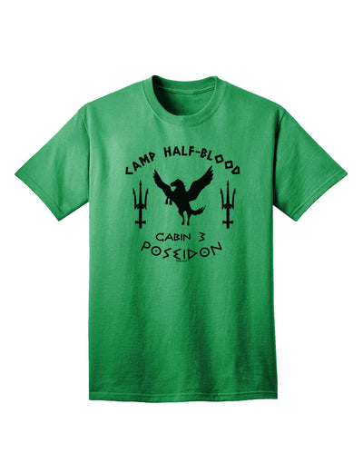 Cabin 3 Poseidon Camp Half Blood - Premium Adult T-Shirt for Outdoor Enthusiasts-Mens T-shirts-TooLoud-Kelly-Green-Small-Davson Sales