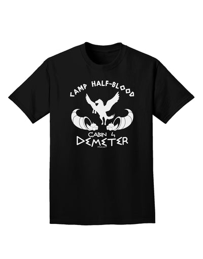 Cabin 4 Demeter Camp Half Blood Adult Dark T-Shirt-Mens T-Shirt-TooLoud-Black-Small-Davson Sales