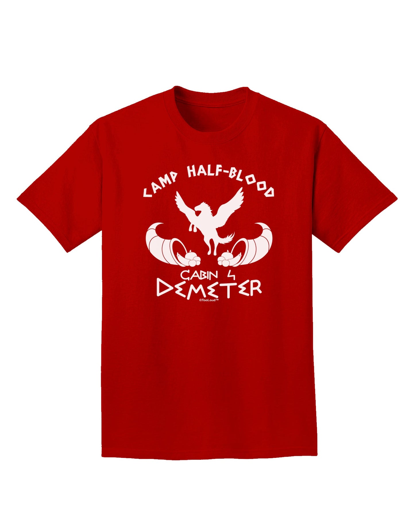 Cabin 4 Demeter Camp Half Blood Adult Dark T-Shirt-Mens T-Shirt-TooLoud-Red-Small-Davson Sales