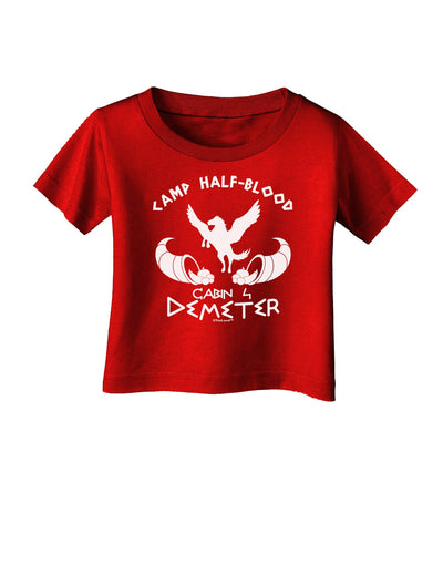 Cabin 4 Demeter Camp Half Blood Infant T-Shirt Dark-Infant T-Shirt-TooLoud-Red-06-Months-Davson Sales