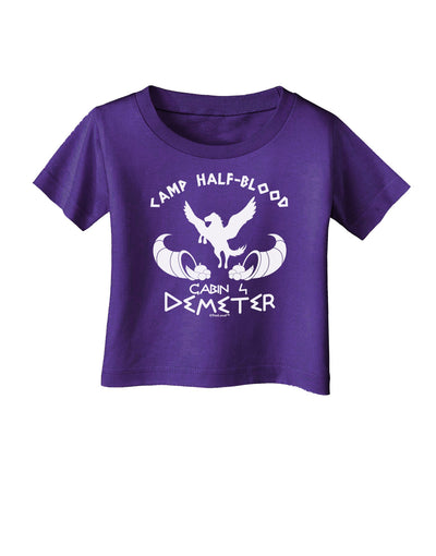 Cabin 4 Demeter Camp Half Blood Infant T-Shirt Dark-Infant T-Shirt-TooLoud-Purple-06-Months-Davson Sales