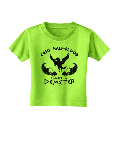 Cabin 4 Demeter Camp Half Blood Toddler T-Shirt-Toddler T-Shirt-TooLoud-Lime-Green-2T-Davson Sales