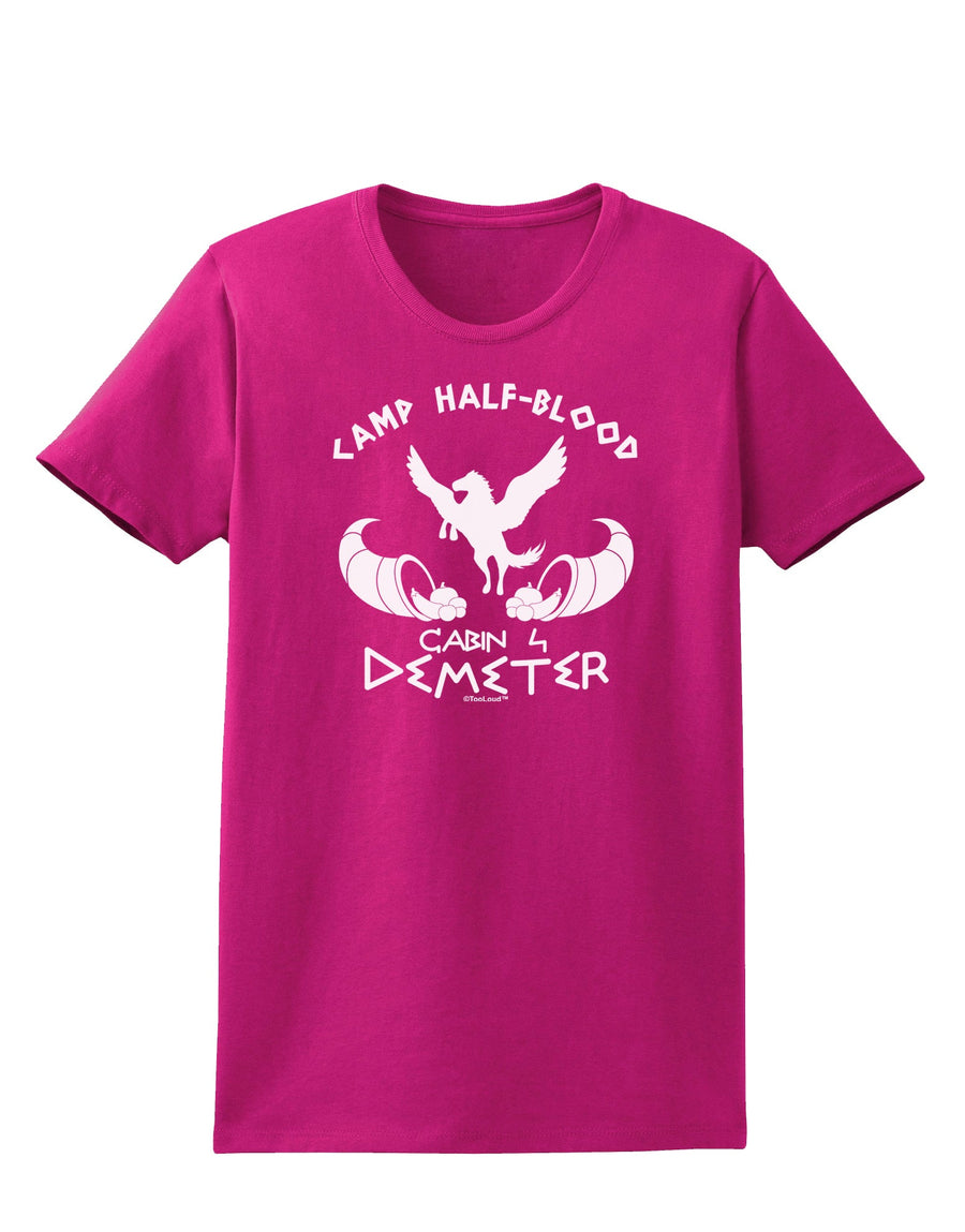 Cabin 4 Demeter Camp Half Blood Womens Dark T-Shirt-TooLoud-Black-X-Small-Davson Sales