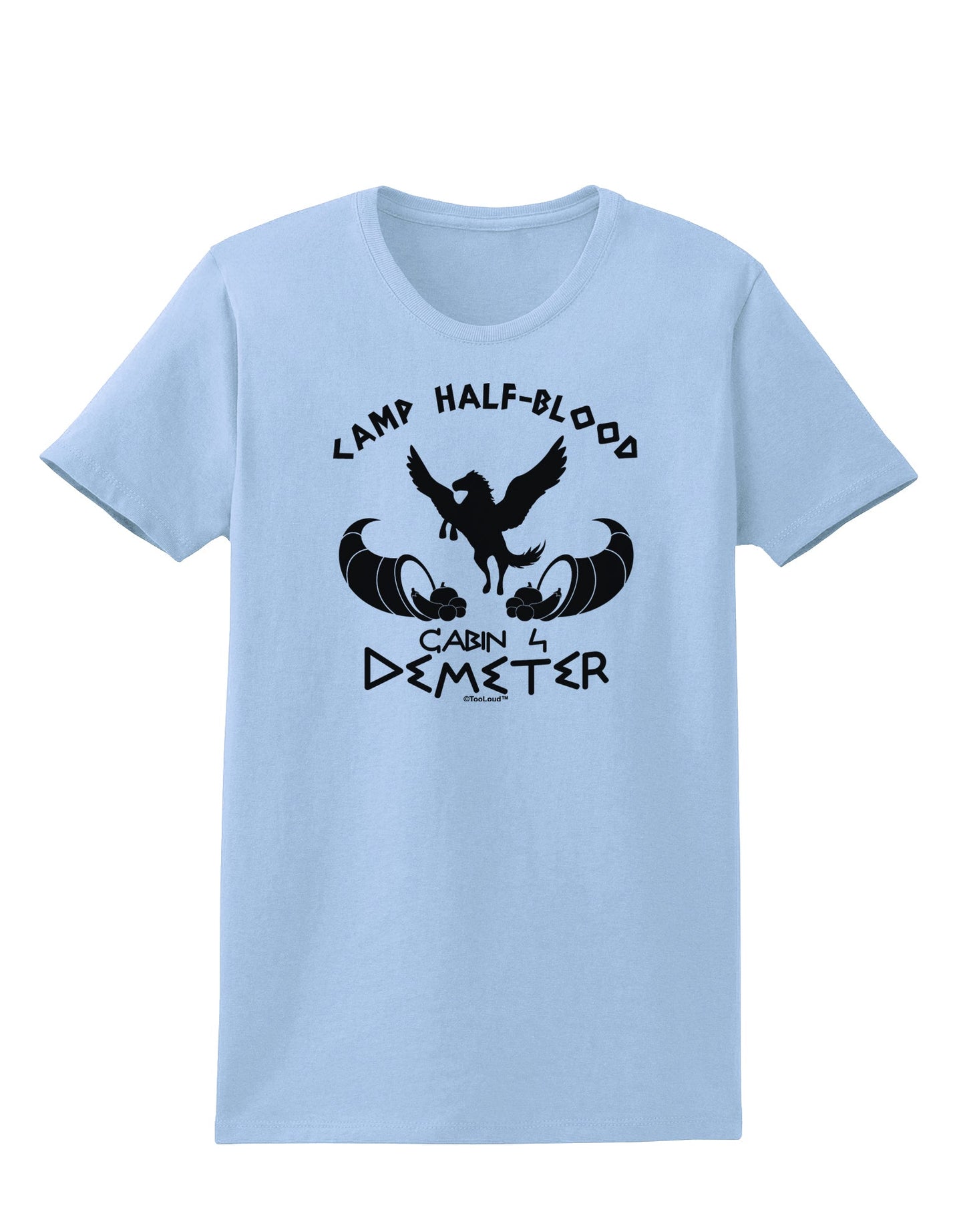 Cabin 4 Demeter Camp Half Blood Womens T-Shirt-Womens T-Shirt-TooLoud-Light-Blue-X-Small-Davson Sales
