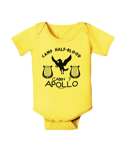 Cabin 7 Apollo Camp Half Blood Baby Romper Bodysuit-Baby Romper-TooLoud-Yellow-06-Months-Davson Sales