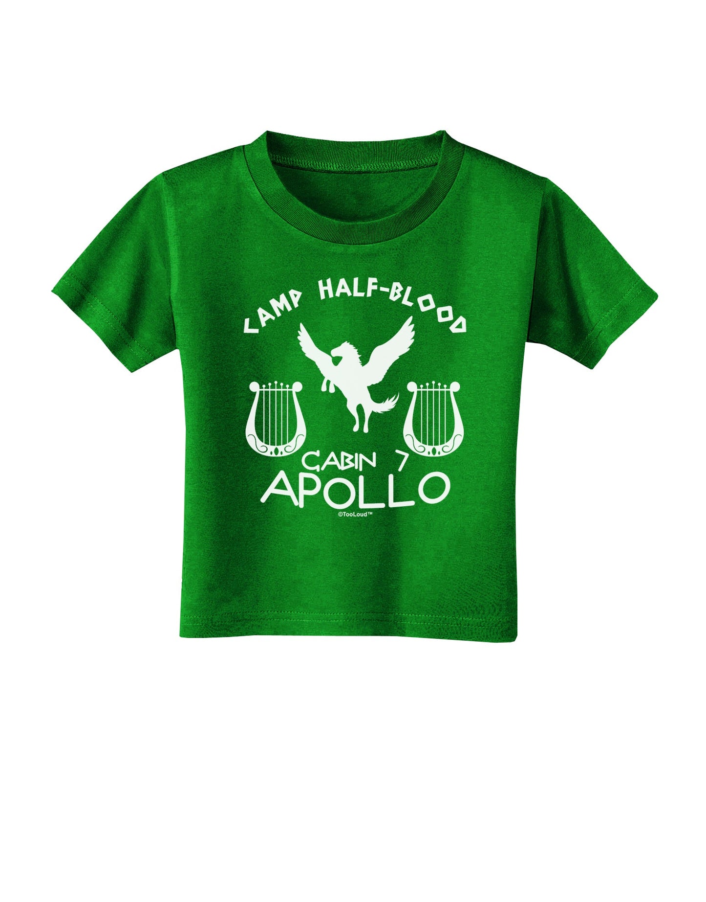 Cabin 7 Apollo Camp Half Blood Toddler T-Shirt Dark-Toddler T-Shirt-TooLoud-Clover-Green-2T-Davson Sales