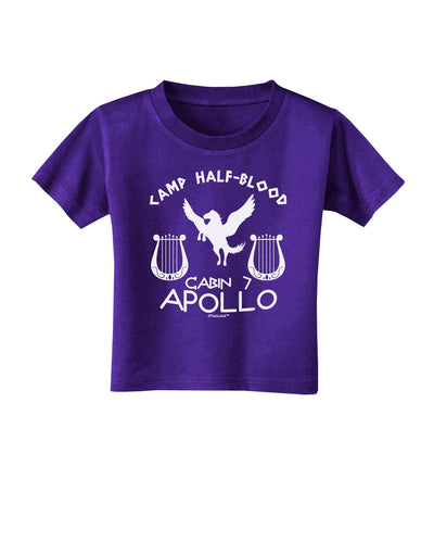 Cabin 7 Apollo Camp Half Blood Toddler T-Shirt Dark-Toddler T-Shirt-TooLoud-Purple-2T-Davson Sales