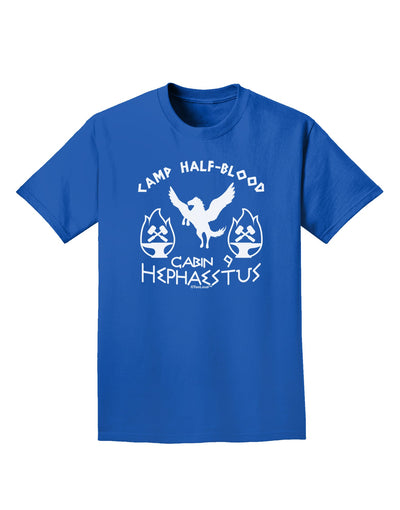 Cabin 9 Hephaestus Half Blood Adult Dark T-Shirt-Mens T-Shirt-TooLoud-Royal-Blue-Small-Davson Sales