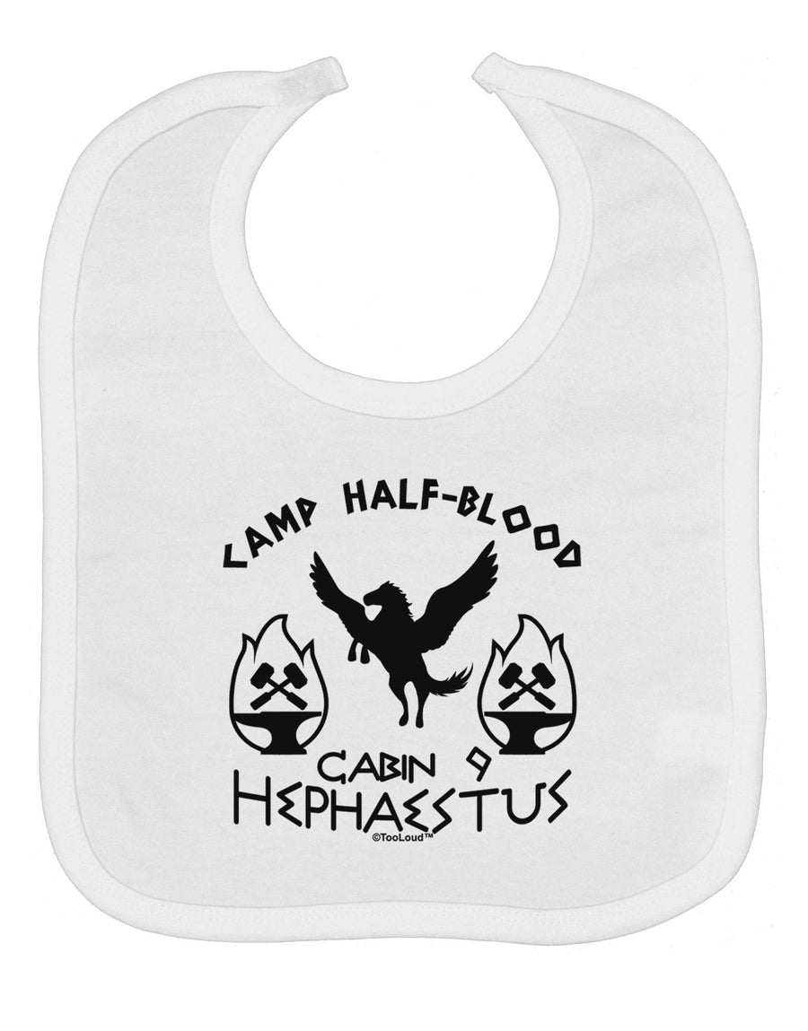 Cabin 9 Hephaestus Half Blood Baby Bib