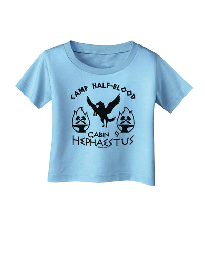 Cabin 9 Hephaestus Half Blood Infant T-Shirt-Infant T-Shirt-TooLoud-Aquatic-Blue-06-Months-Davson Sales