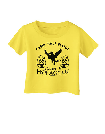 Cabin 9 Hephaestus Half Blood Infant T-Shirt-Infant T-Shirt-TooLoud-Yellow-06-Months-Davson Sales