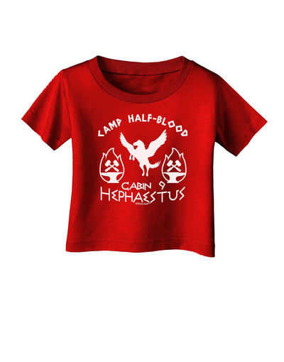 Cabin 9 Hephaestus Half Blood Infant T-Shirt Dark-Infant T-Shirt-TooLoud-Red-06-Months-Davson Sales