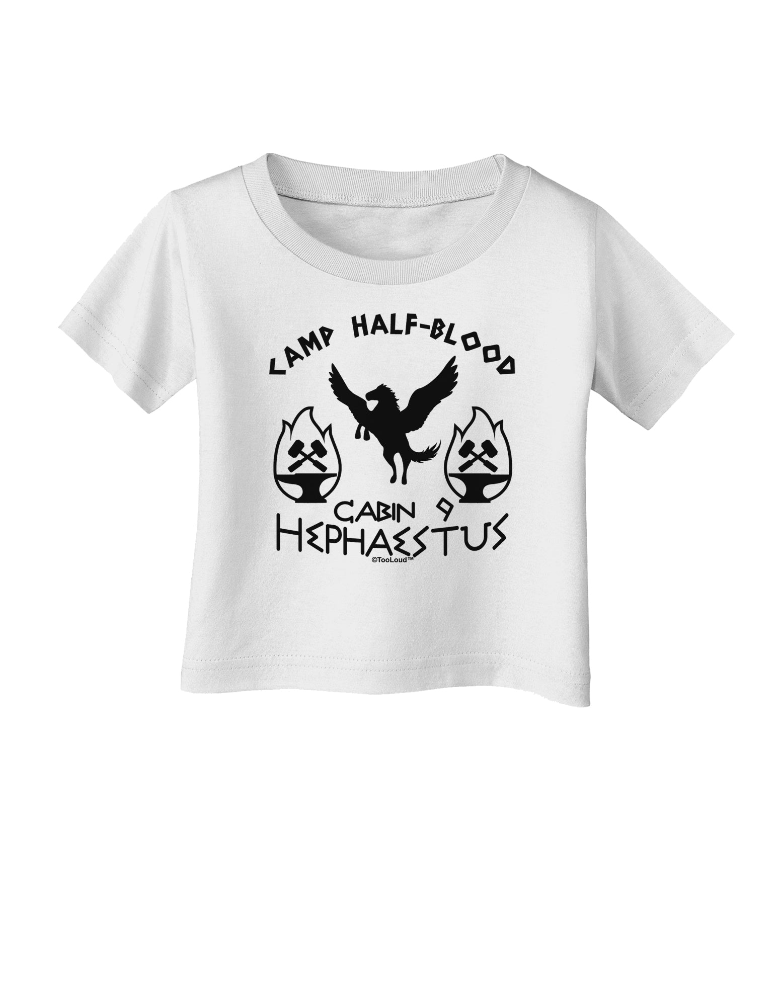 Cabin 9 Hephaestus Half Blood Infant T-Shirt-Infant T-Shirt-TooLoud-White-06-Months-Davson Sales