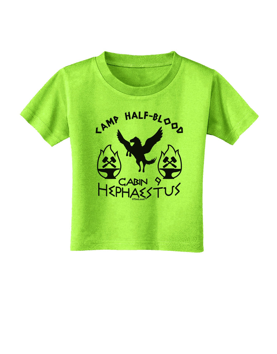 Cabin 9 Hephaestus Half Blood Toddler T-Shirt-Toddler T-Shirt-TooLoud-White-2T-Davson Sales