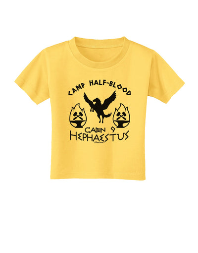 Cabin 9 Hephaestus Half Blood Toddler T-Shirt-Toddler T-Shirt-TooLoud-Yellow-2T-Davson Sales