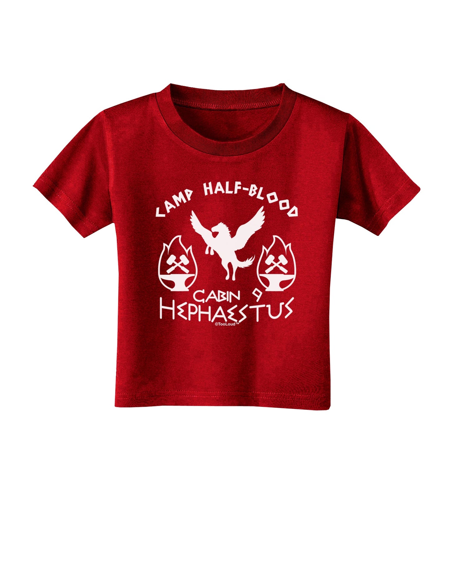 Cabin 9 Hephaestus Half Blood Toddler T-Shirt Dark-Toddler T-Shirt-TooLoud-Red-2T-Davson Sales