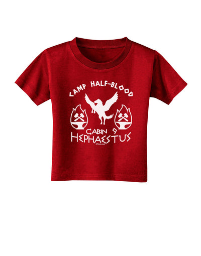 Cabin 9 Hephaestus Half Blood Toddler T-Shirt Dark-Toddler T-Shirt-TooLoud-Red-2T-Davson Sales