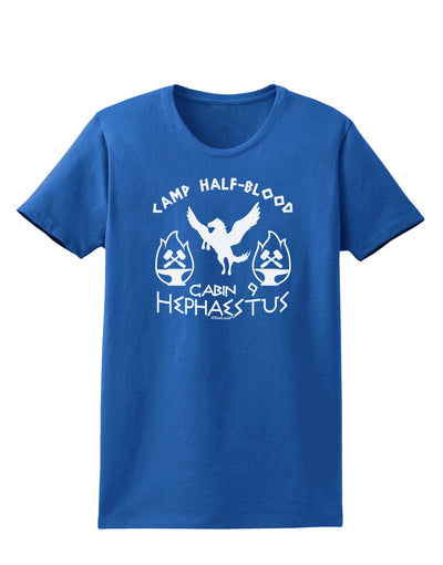 Cabin 9 Hephaestus Half Blood Womens Dark T-Shirt-TooLoud-Royal-Blue-X-Small-Davson Sales