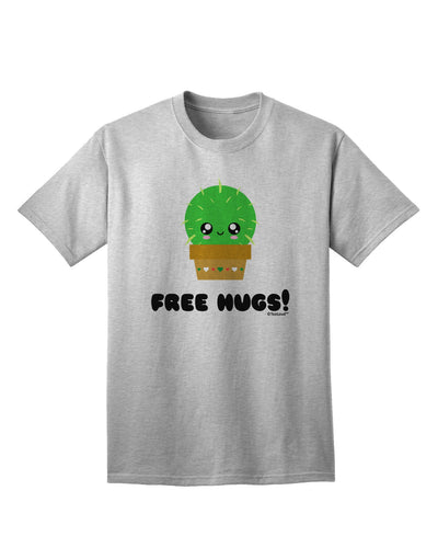 Cactus-Inspired Adult T-Shirt: Embrace the Charm with Free Hugs-Mens T-shirts-TooLoud-AshGray-Small-Davson Sales