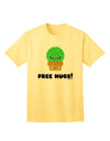 Cactus-Inspired Adult T-Shirt: Embrace the Charm with Free Hugs-Mens T-shirts-TooLoud-Yellow-Small-Davson Sales