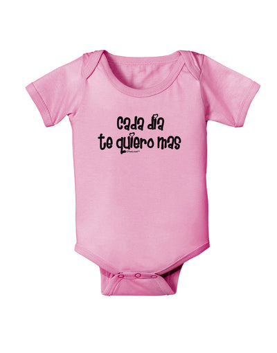 Cada Dia Te Quiero Mas Design Baby Romper Bodysuit by TooLoud-Baby Romper-TooLoud-Light-Pink-06-Months-Davson Sales