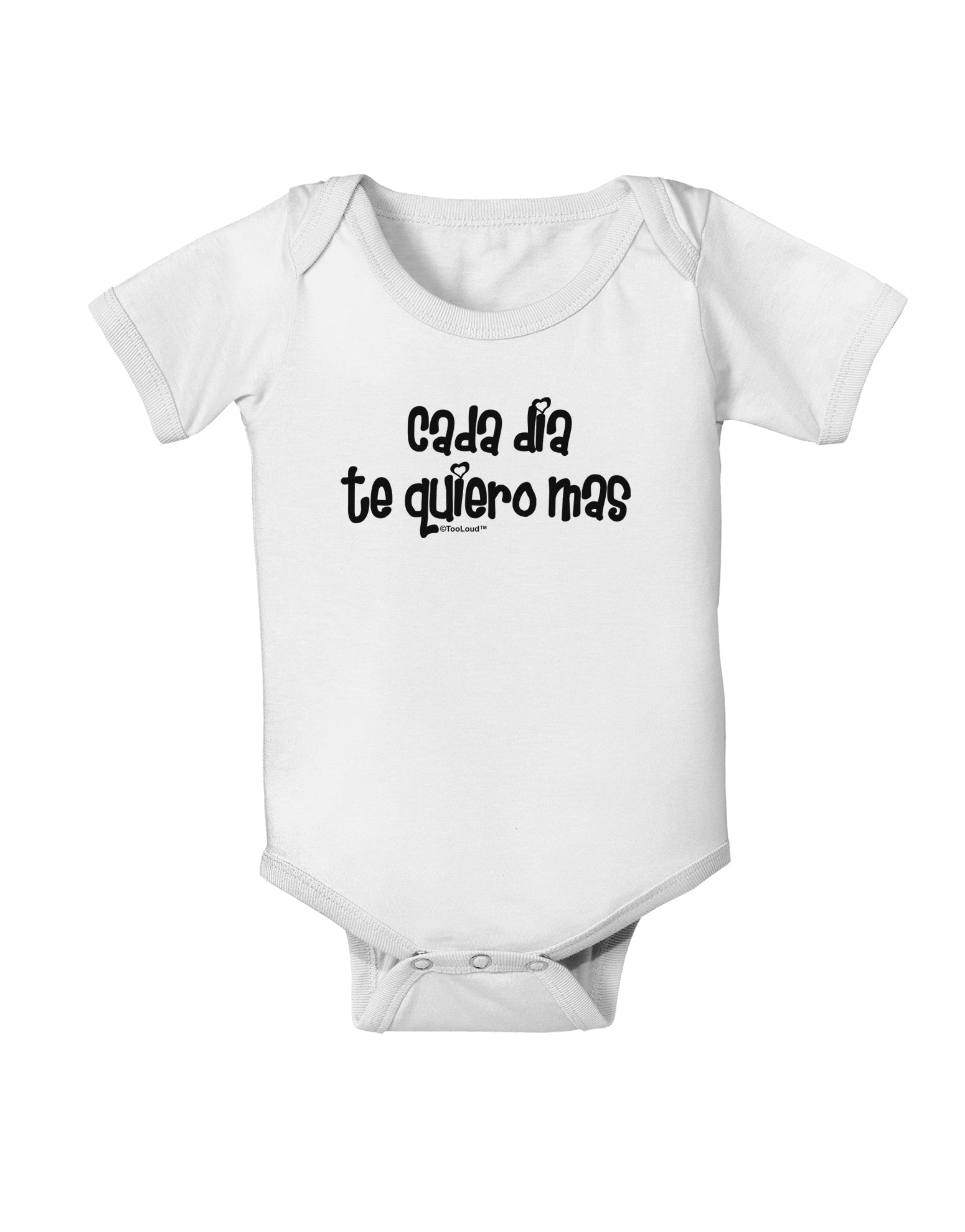 Cada Dia Te Quiero Mas Design Baby Romper Bodysuit by TooLoud-Baby Romper-TooLoud-White-06-Months-Davson Sales