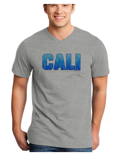 Cali Ocean Bubbles Adult V-Neck T-shirt by TooLoud-Mens V-Neck T-Shirt-TooLoud-HeatherGray-Small-Davson Sales